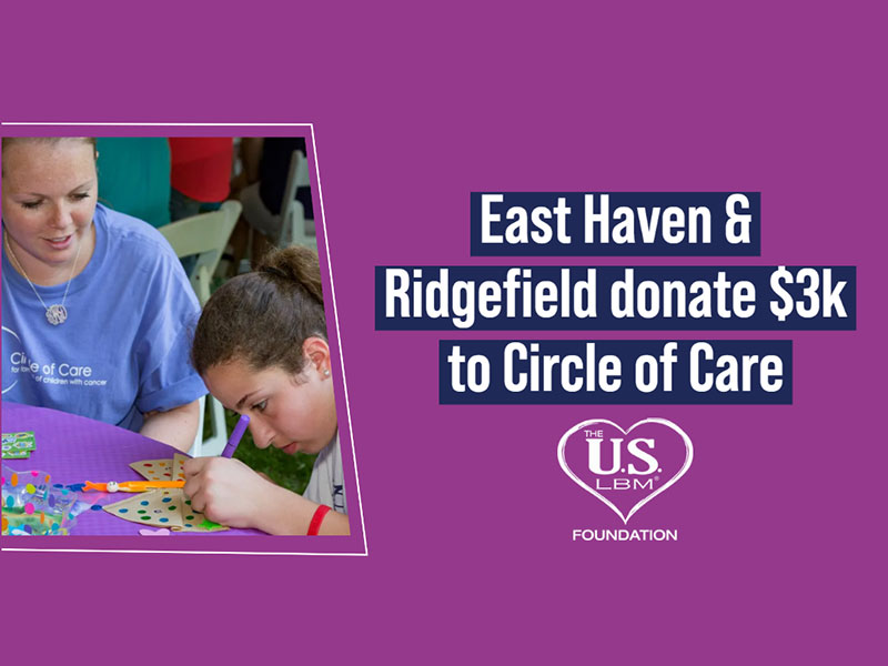 East Haven & Ridgefield Building Supply Donate Funds to Help Children with Cancer